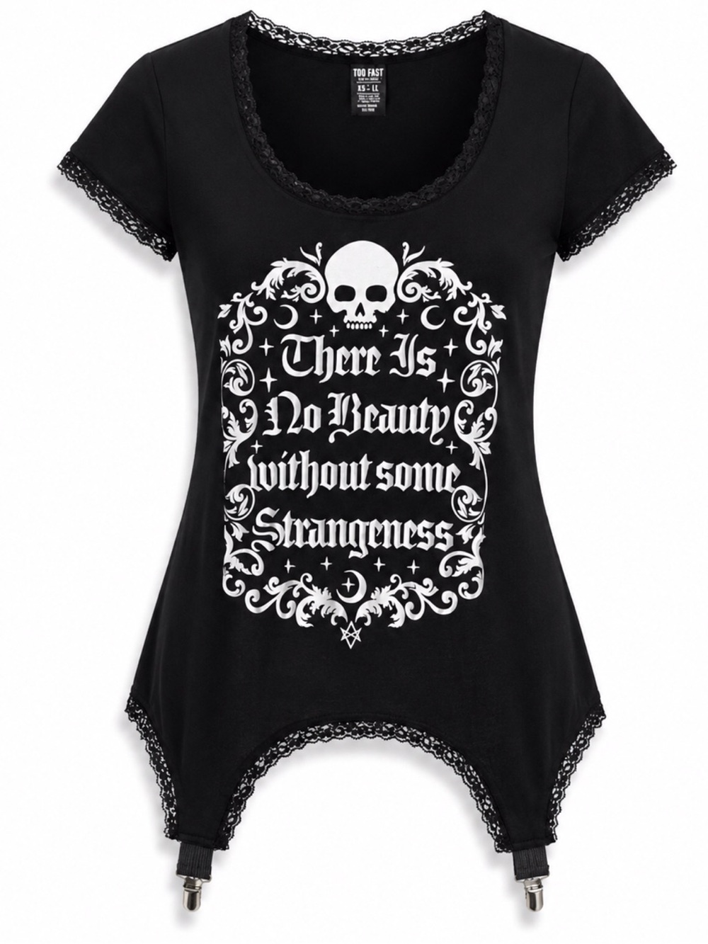 Too Fast Black ‘Edgar Allen Poe Quote’ Garter T-Shirt